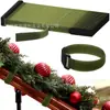 Decoración de Cuerda para Corona de Navidad Fumin Da, Correas de Amarre de Sujeción Inversa para Barandillas, Correas de Amarre de Velcro para Luces de Navidad