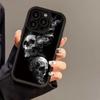 Dark Skull para iPhone16ProMax Capa de telefone 14 Apple 13 Fosco 12/15 Avançado 11
