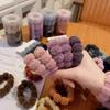 Diadema de goma elástica para el pelo, para otoño e invierno, color marrón, 5 unidades, para coleta alta, gruesa y duradera