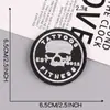 Emblema Bordado Computador Letras Inglesas Preto e Branco Patch Caveira Acessórios para Roupas Emblema Suprimento Transfronteiriço Patch de Tecido Bordado