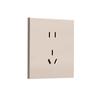 Estilo Crema Ultradelgado Sensación de Piel Socket de Interruptor Placa Grande Mate Tipo 86 Oculto Panel de Enchufe Múltiple de Una Apertura Cinco Agujeros