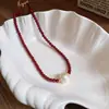 Colar com Pingente Flor Dopamina Contas Corrente Simples de Alta Qualidade para Clavícula Moda Exquisite Design de Colar Nicho