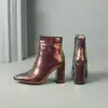 Novas botas britânicas de outono e inverno com lantejoulas, bico fino, curtas, estilo cavaleiro, botas de salto alto grosso 33-43 desejo botas de comércio exterior