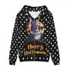 Abrigo de Otoño e Invierno para Hombre Estación Independiente de Amazon Sudadera con Capucha y Cremallera de Moda con Personalidad de Fantasma de Halloween