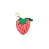 Porta-moedas Chaveiro Série Frutas Desenho Animado Fofo Mini Bolsa de Couro Pingente Criativo Feminino Fresco e Doce