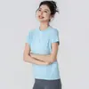 Top de Panel Trasero Jacquard Ligero y Fresco para Correr y Fitness, Camiseta Deportiva de Manga Corta con Cuello Redondo de Secado Rápido para Actividades al Aire Libre