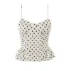 Ropa Europea y Americana para Mujer Transfronteriza Aliexpress Ins Más Vendido Conjunto de Camisola de Lunares + Minifalda