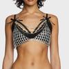 Amazon Explosions Corrente de corpo com strass Corrente de peito em grade multicamadas da moda Acessórios de sutiã sexy Corrente de corpo