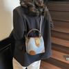 Bolsa Balde de Design Nicho 2025 Primavera Nova Moda Elegante Tendência Bolsa de Ombro Estilo Coreano Textura Bolsa Transversal