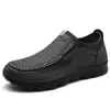 Zapatos Casuales para Hombre sin Cordones para Papá y Personas Mayores, Mocasines Talla Extra Grande, Zapatos Casuales sin Cordones para Hombre Tendencia Británica 2020