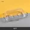 Base Desechable con Tapa Caja de Ampolla Trapezoidal Transparente Sam Swiss Caja para Empaque de Rollo de Pastel Rollo de Mascarpone