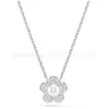Shi Jia Roma Joias Série Una Conjunto de Colar Cristal Incrustado Corte Redondo Pulseira de Charme Deslumbrante Nicho