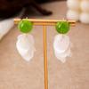 Pendientes de Concha Fresca de Nuevo Estilo de Verano con un Toque de Diseño de Alta Gama, Pinzas para Orejas de Bobina de Mosquitos para Orejas Sin Perforar