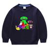 Suéter de cuello redondo de manga larga para niños y niñas, ropa de estilo coreano con dibujos animados de primavera y otoño de 2023, de algodón, para bebés, pequeños y medianos.
