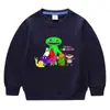 Suéter de cuello redondo de manga larga para niños y niñas, ropa de estilo coreano con dibujos animados de primavera y otoño de 2023, de algodón, para bebés, pequeños y medianos.