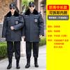 Uniforme de Segurança Inverno Espessado Prova de Frio Casaco de Algodão Sobretudo de Segurança Jaqueta Acolchoada de Algodão Comprimento Médio Jaqueta Multifuncional Acolchoada de Algodão Masculina de Inverno