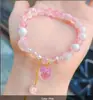 Pulseira Feminina Mais Vendida em Cristal de Imitação com Flores Pequenas, Presente para Crianças, Fresca e Delicada, Pulseira Doce para Melhores Amigas
