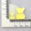 Material de Urso Acessórios de Resina DIY Cola de Creme DIY Capa de Celular de Uma Palavra Clipe de Gelatina com Glitter Grampo de Cabelo Adorno de Cabeça