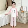 Pijama Infantil Otoño 2026 para Niños y Niñas 10A 100% Algodón Conjunto de Manga Larga Niños y Niñas Ropa de Casa para Bebé