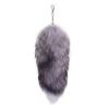 Colgante de pelo de zorro de 30 cm para Halloween, cola de zorro azul plateada, accesorio de piel auténtica, colgante para bolso de mujer