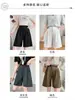 Shorts Blancos para Mujer, Ropa Casual de Otoño, Seda Helada Ligera, Shorts Deportivos de Pierna Ancha Línea A para Figuras Pequeñas