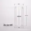 Botella de Mascota de Boca Ancha con Tapa de Rosca de Doble Capa, Frasco Sellado Transparente para Frutos Secos y Miel, Frasco de Almacenamiento de Snacks de Grado Alimenticio