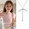Colar de Dopamina "Estrela" Estrela Pequena Estilo Minimalista Pentagrama Corrente Longa para Moletom Pingente Versátil