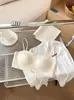 M028 Original Transversal Versátil de Dos Vías Hermoso Espalda con Cierre de Gancho Lencería para Mujer Pecho Pequeño Sin Copas Vacías Sujetador