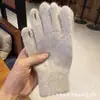 Guantes de Piel de Conejo con Dedos Abiertos para Pantalla Táctil Hombres y Mujeres Guantes de Cinco Dedos Guantes para Usar el Teléfono Estudiante