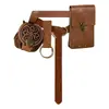 Cinturón de Cuero Medieval Vikingo Retro YSFYSF para Amazon, Accesorio de Disfraz Renacentista de Halloween