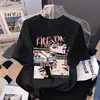Camiseta Infantil Feminina Cruzada Manga Curta Algodão 2026 Nova Desenho Animado Fofo Roupas de Bebê Verão Roupas Infantis Femininas Tops