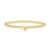 Pulsera de moda para mujer de oro con amor, 26 letras, pulsera de cuentas de oro de 14K, iniciales en forma de corazón, accesorios de joyería elásticos