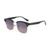 Nuevas gafas de sol negras de media montura, gafas de sol polarizadas retro para hombre, gafas de sol artísticas de alto nivel anti-ultravioleta para mujer.