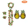 Collar de Corona de Hojas Verdes Hawaianas Set Combinado de Gafas de Piña Accesorios para Actuación en Escenario Fiesta Disfraces Nuevo