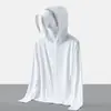Ropa de protección solar de seda helada upf50 para hombre, abrigo fino de verano transpirable para exteriores, ropa de pesca con protección ultravioleta para mujer