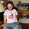 Camiseta de Verão para Meninas 2026 Novo Estilo Babado Cor Contrastante Doce Delicada Solta Confortável Estilosa Manga Curta T