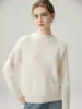 Nuevo Suéter de Cachemir Casual Simple Estilo Otoño/Invierno 2026 para Mujer, Jersey de Cuello Redondo, Color Sólido, Holgado, Versátil, Suéter de Punto