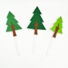 Árboles Verdes Árboles Pequeños Tela de Fieltro Paquete de Tres Árboles del Bosque Animales Decorativos Adornos de Palmera Enchufe para Mesa de Postres del Bosque