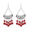 Pendientes de borlas turquesas de estilo bohemio para mujer, aretes de moda exóticos étnicos Yunnan retro combinables, joyería
