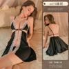 Lencería divertida, pijama sexy de encaje con tirantes, conjunto de uniforme sexy con abertura, pasión, tentación, 6577