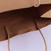 Bolsa de Papel Kraft Personalizada para Tienda de Café y Té con Leche Bolsa de Mensajero en Blanco para Llevar Bolsa de Empaque Plegable de Papel Kraft