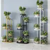 Soporte de Flores de Hierro Forjado para Balcón de Múltiples Niveles, Estante para Plantas, Soporte para Macetas de Plantas Verdes, Soporte de Piso para Interiores de Estilo Europeo para Flores, Plantas Verdes y Bonsáis