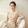 Suéter de Caxemira, um suéter premium de caxemira pura para mulheres, corte justo e quente, perfeito para outono e inverno, modelo novo, ideal como camada base