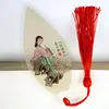 Marcadores de página estilo chino con nervaduras de hoja, materiales DIY, suministros culturales conmemorativos creativos, regalos con personajes de la novela Sueño en el Pabellón Rojo, al estilo de la Ciudad Prohibida