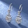 Pendientes de plata S925 con forma de gota de moissanita en forma de corazón, gancho para la oreja de cuatro garras, moissanita, personalizados para bodas, venta al por mayor