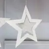 Estrellas Huecas 7 juegos de adornos colgantes fiesta de cumpleaños decoración navideña adornos de Navidad estrella de cinco puntas adornos colgantes de techo