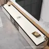 Alfombrilla para mesa de mueble de TV estilo francés, cuero, impermeable, a prueba de aceite, lavable, alfombrilla protectora para aparador, alfombrilla de encimera de camelia de lujo ligero