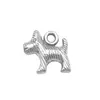 1 Nuevo Modelo de Aleación de Plata Antigua Serie Animal Perro Colgante Encanto Pulsera DIY Collar Llavero Accesorio de Joyería
