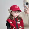 Gorra de Niña Otoño e Invierno Estilo Coreano Moda Gorra de Béisbol para Niño Lana de Cordero Gruesa Cálida Protección para Orejas Gorra de Béisbol para Bebé