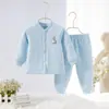 Traje Fino de Algodón de Terciopelo para Bebé Ropa de Algodón para Recién Nacidos Ropa Fina de Algodón Ropa de Algodón Acolchada de Otoño para Bebés Hombres y Mujeres Ropa Interior Larga Pijamas